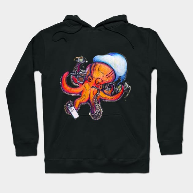 Sleepy Octopus Hoodie by amorawic3